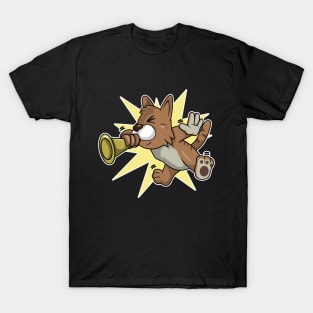 Funny cat is playing a trumpet T-Shirt